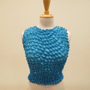 Women F.C One Size Fits Most Bubble Crinkle Popcorn Sleeveless Stretchy Tank Top